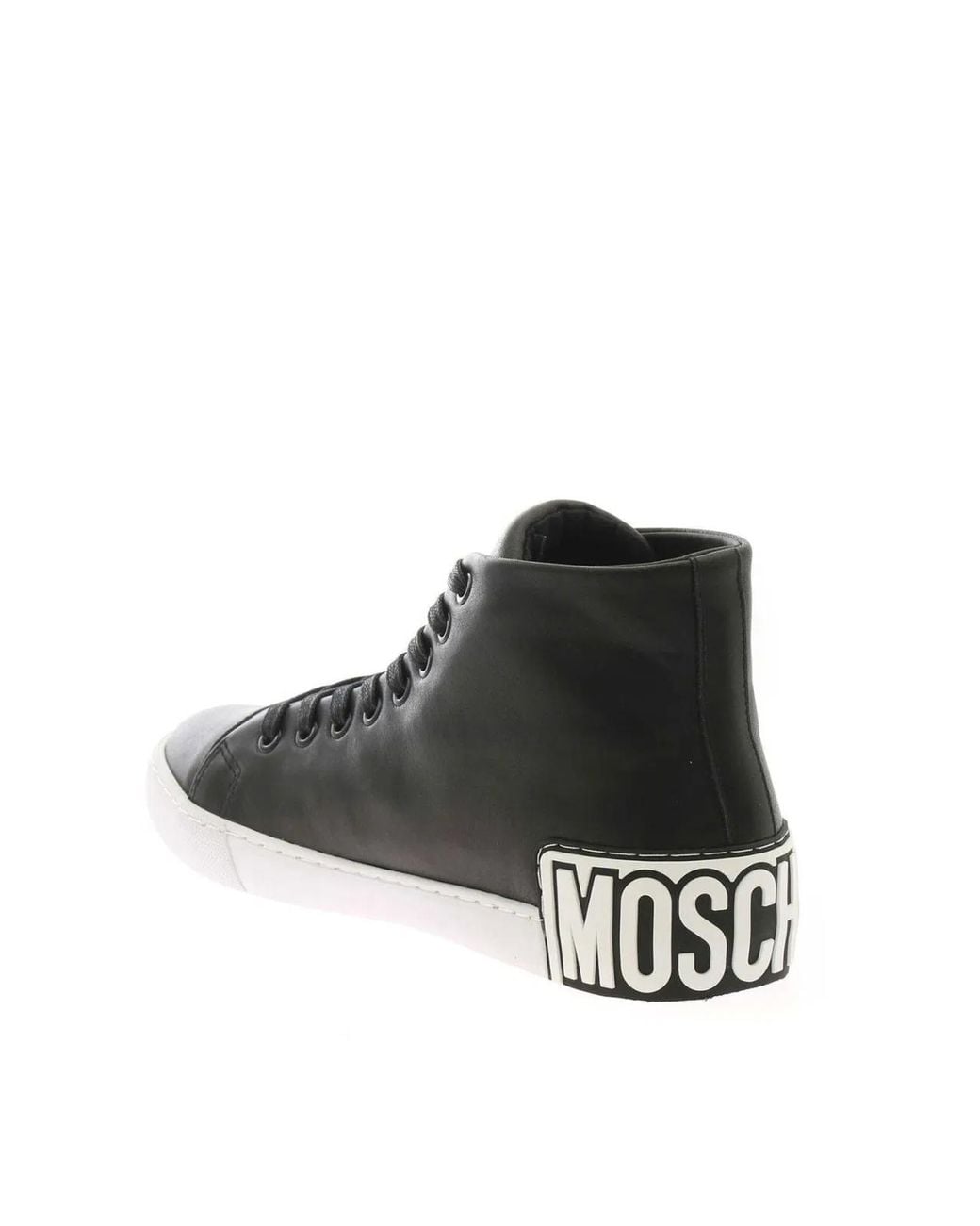 Moschino Couture Black Vulc 25 Logo Mid-Top Sneakers for men