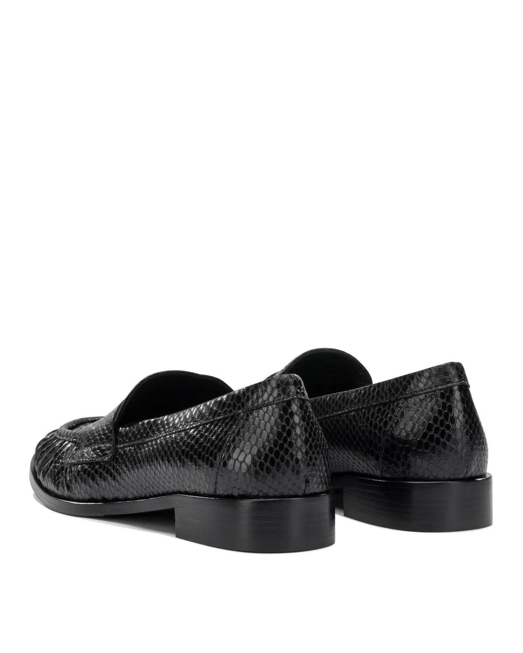 Strategia Black Leather Loafers