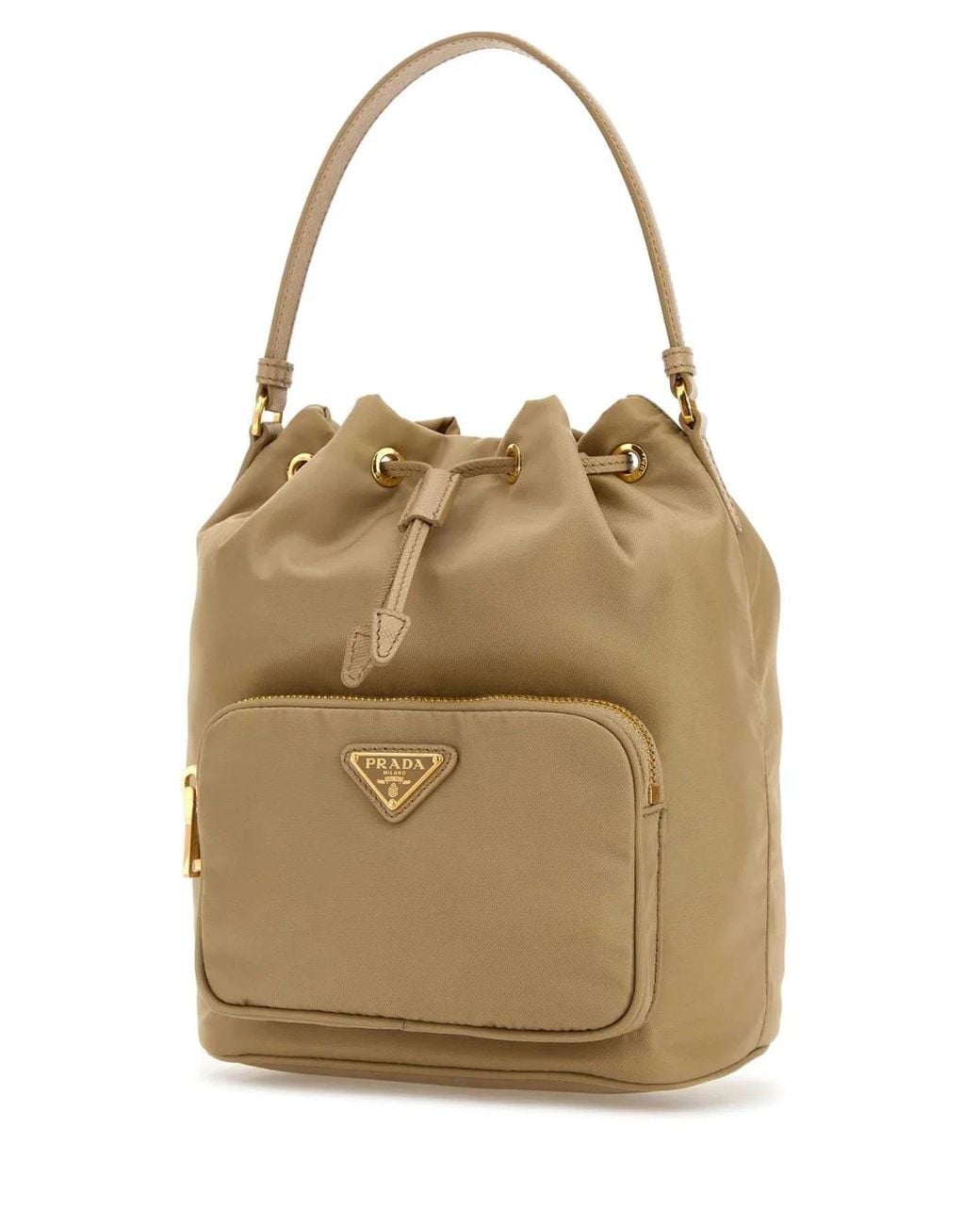 Prada Natural Duet Re-Nylon Bucket Bag