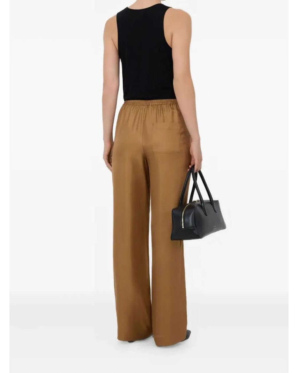 Loulou de Saison Brown "Alera" Wide Leg Trousers