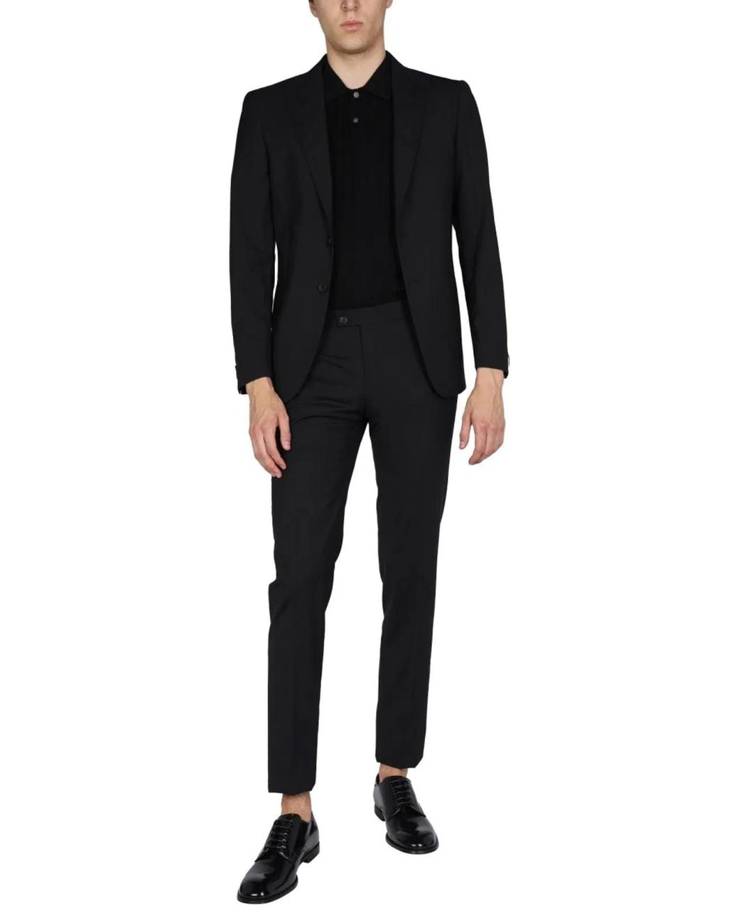 Tonello Black Wool Cloth Dress for men