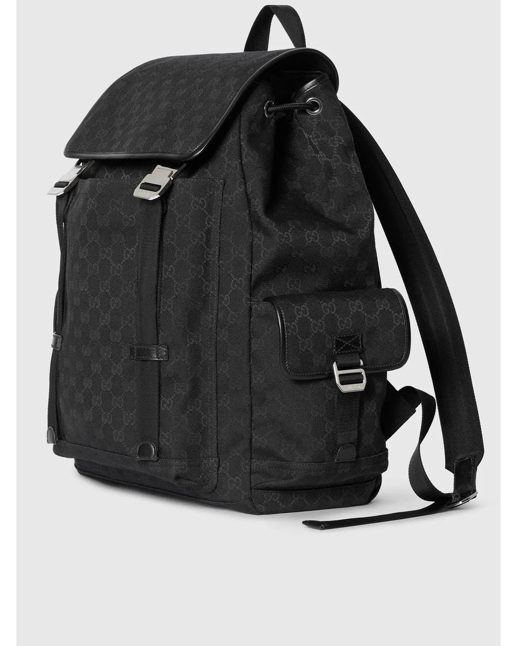 Gucci Black Gg Supreme Fabric Backpack for men
