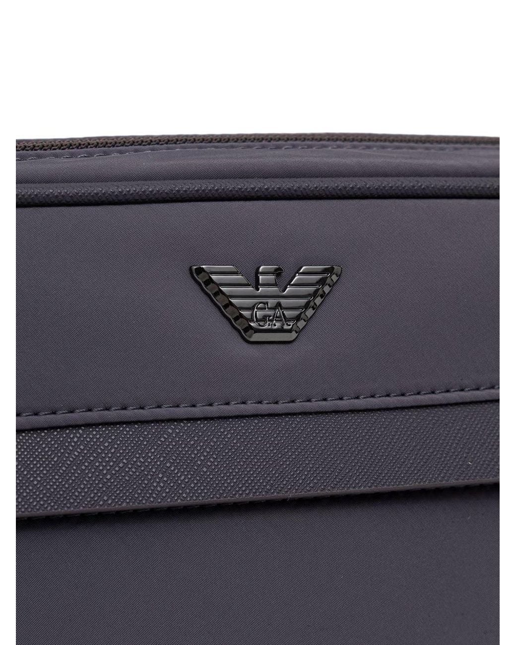 Emporio Armani Blue Logo Crossbody Bag for men