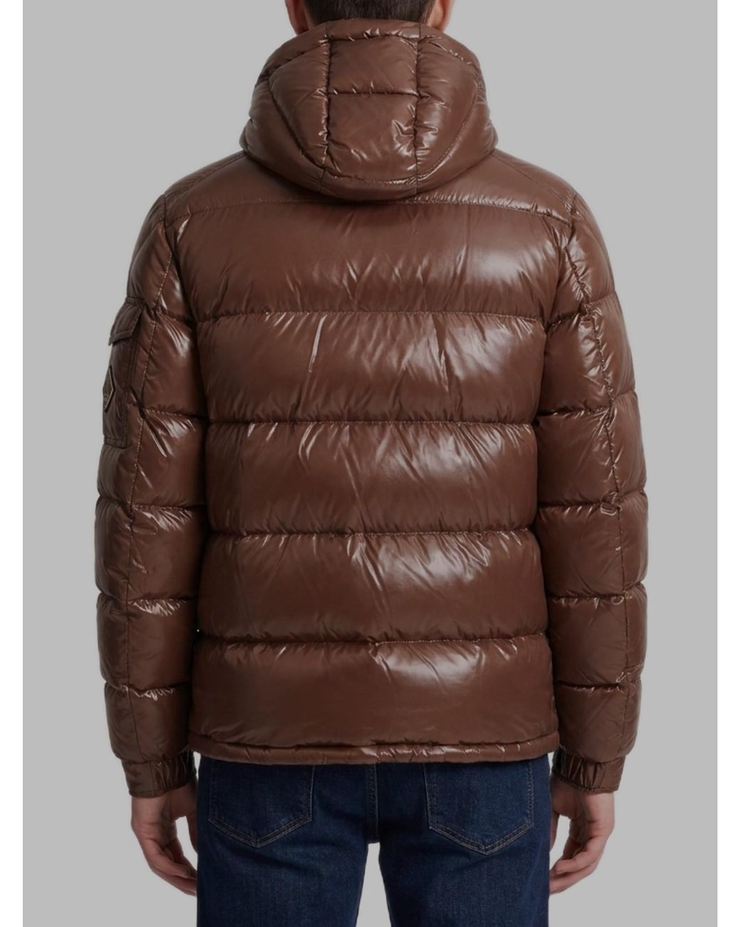 Herno Brown Polar Tech Hooded Down Jacket for men
