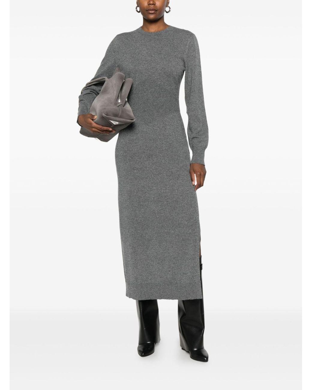 Givenchy Gray Long Knit Dress