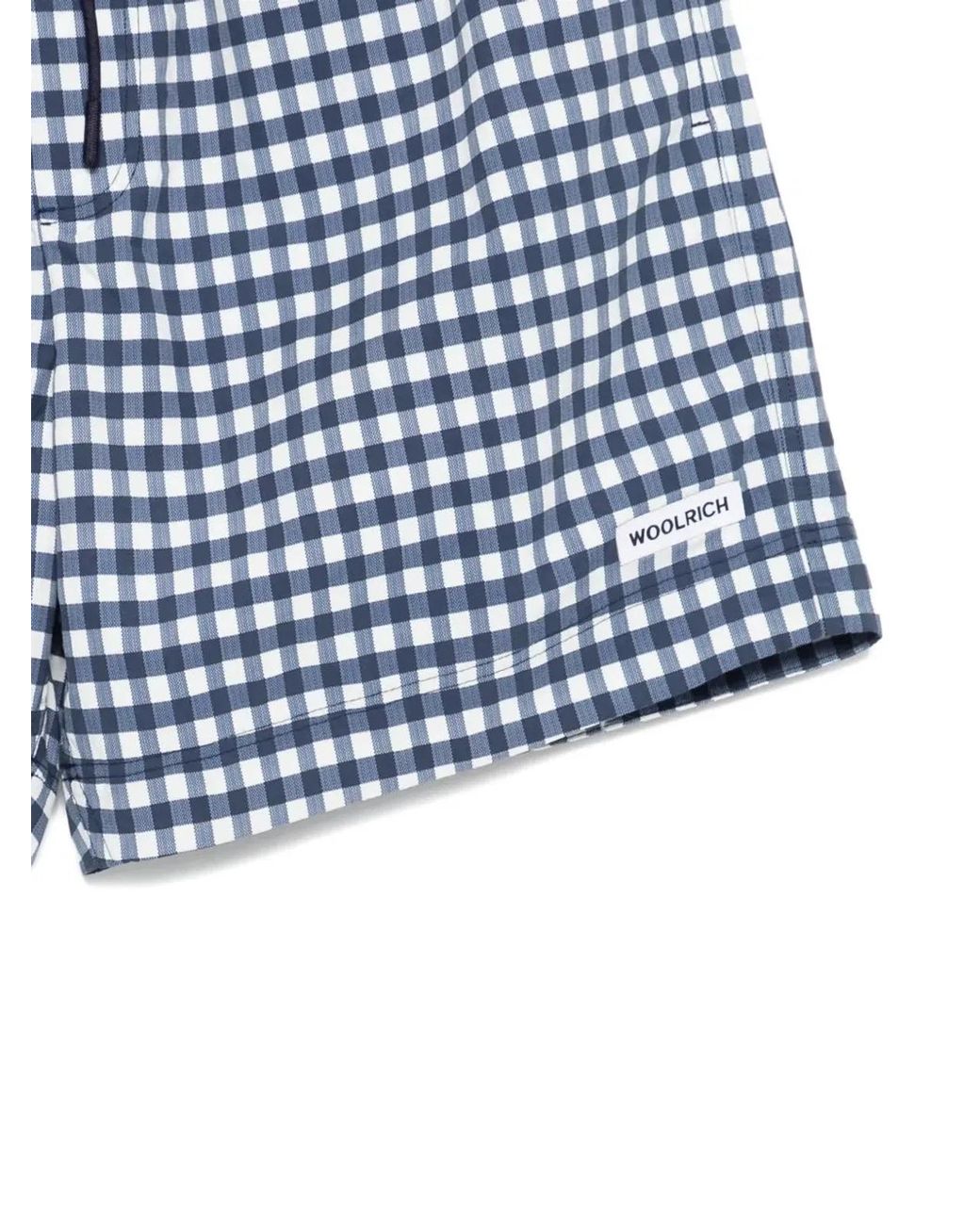 Woolrich Blue Polyamide Shorts for men