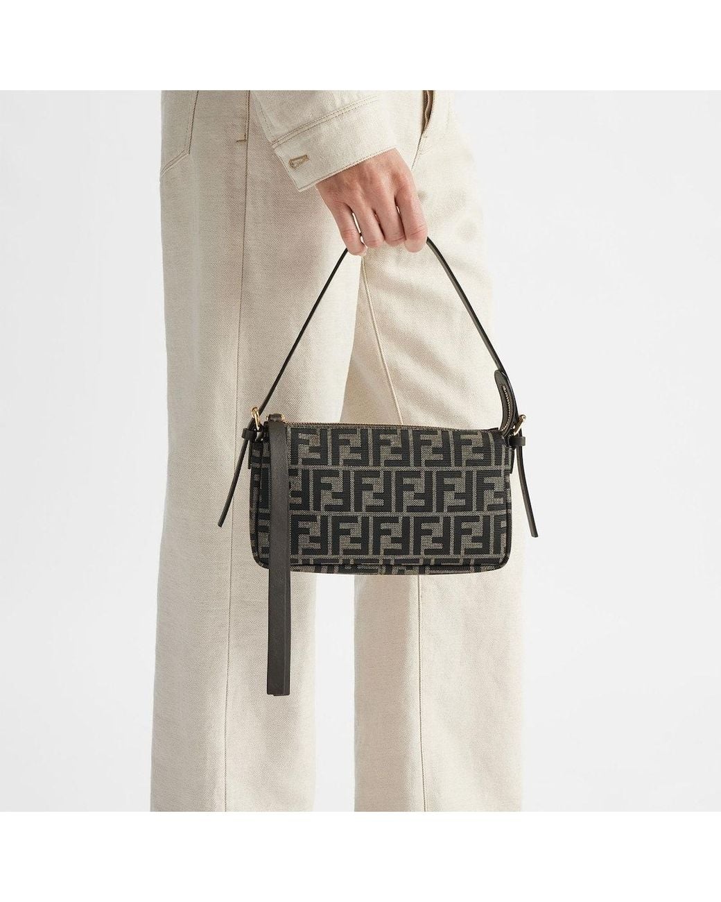 Fendi Black Zip Top Small