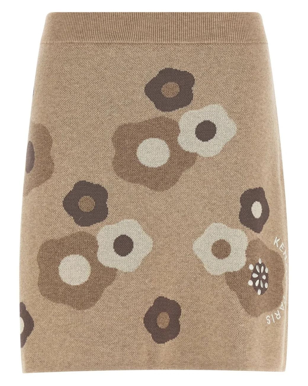 KENZO Brown 'Hana Dots' Skirt
