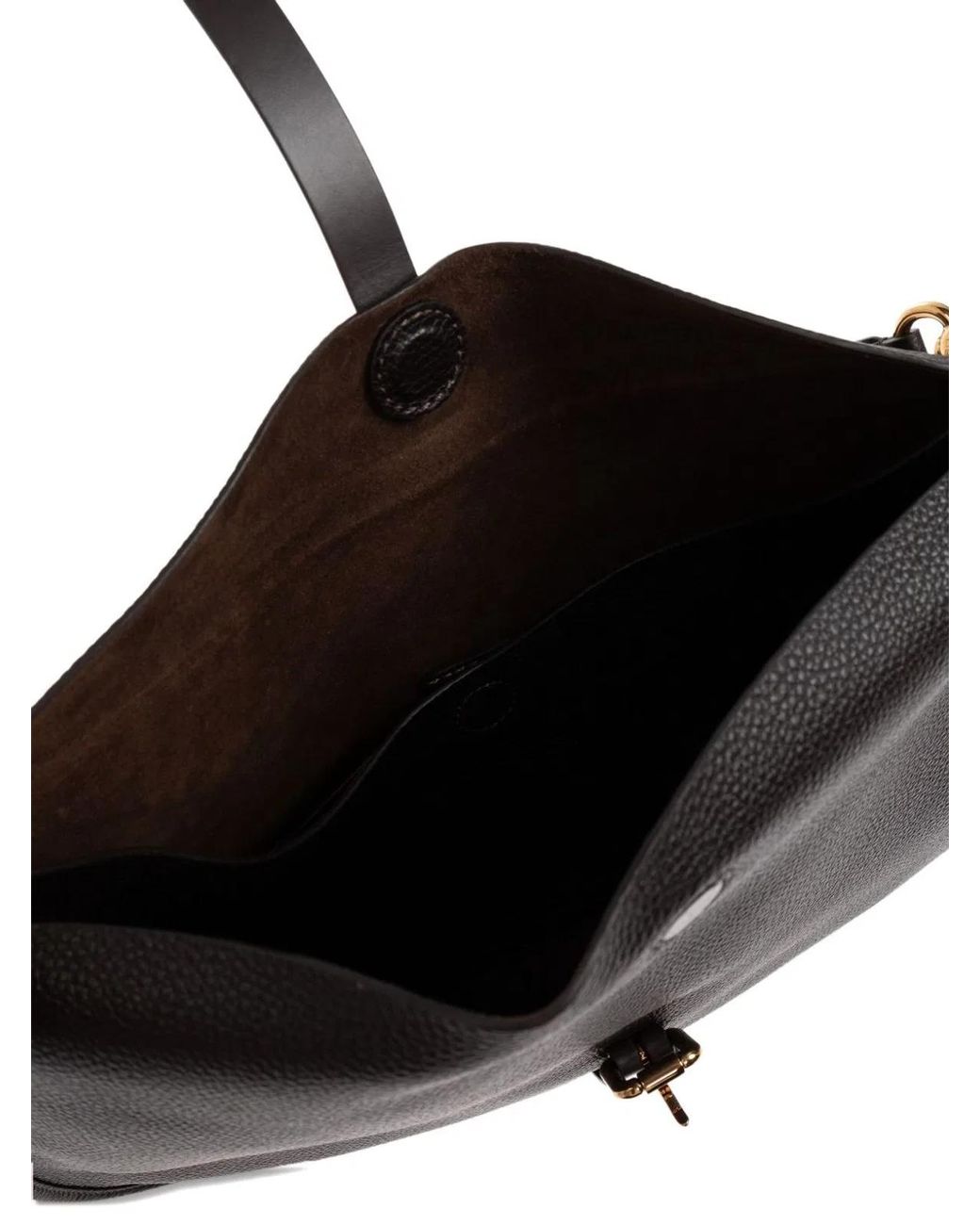 Etro Black Buckle-Fastening Extra-Large Leather Shoulder Bag