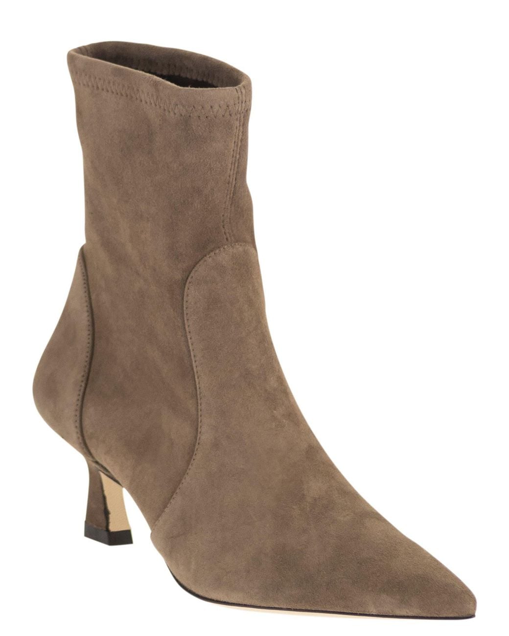 Stuart Weitzman Brown Vinnie Bootie 50 Suede Ankle Boots With 5 Cm Heel