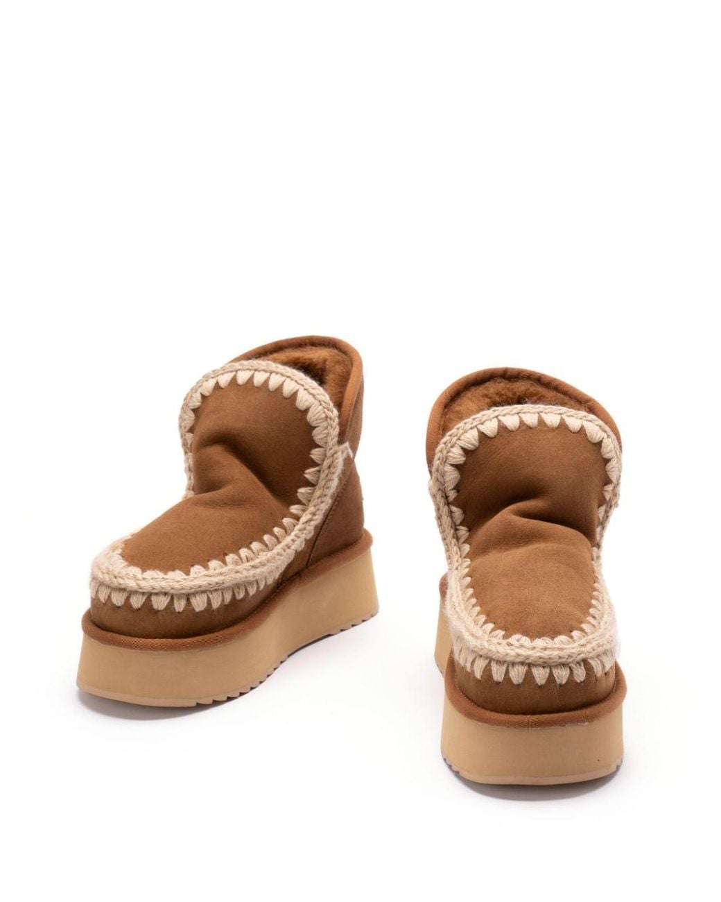 Mou Brown Mini Eskimo Platform Boots