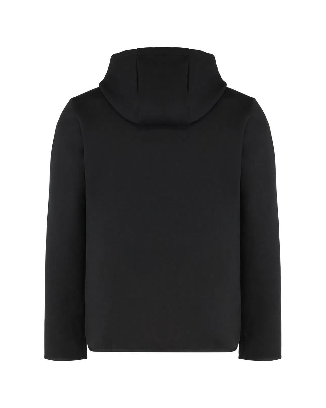 EA7 Black Full-Zip Hoodie Polyester for men