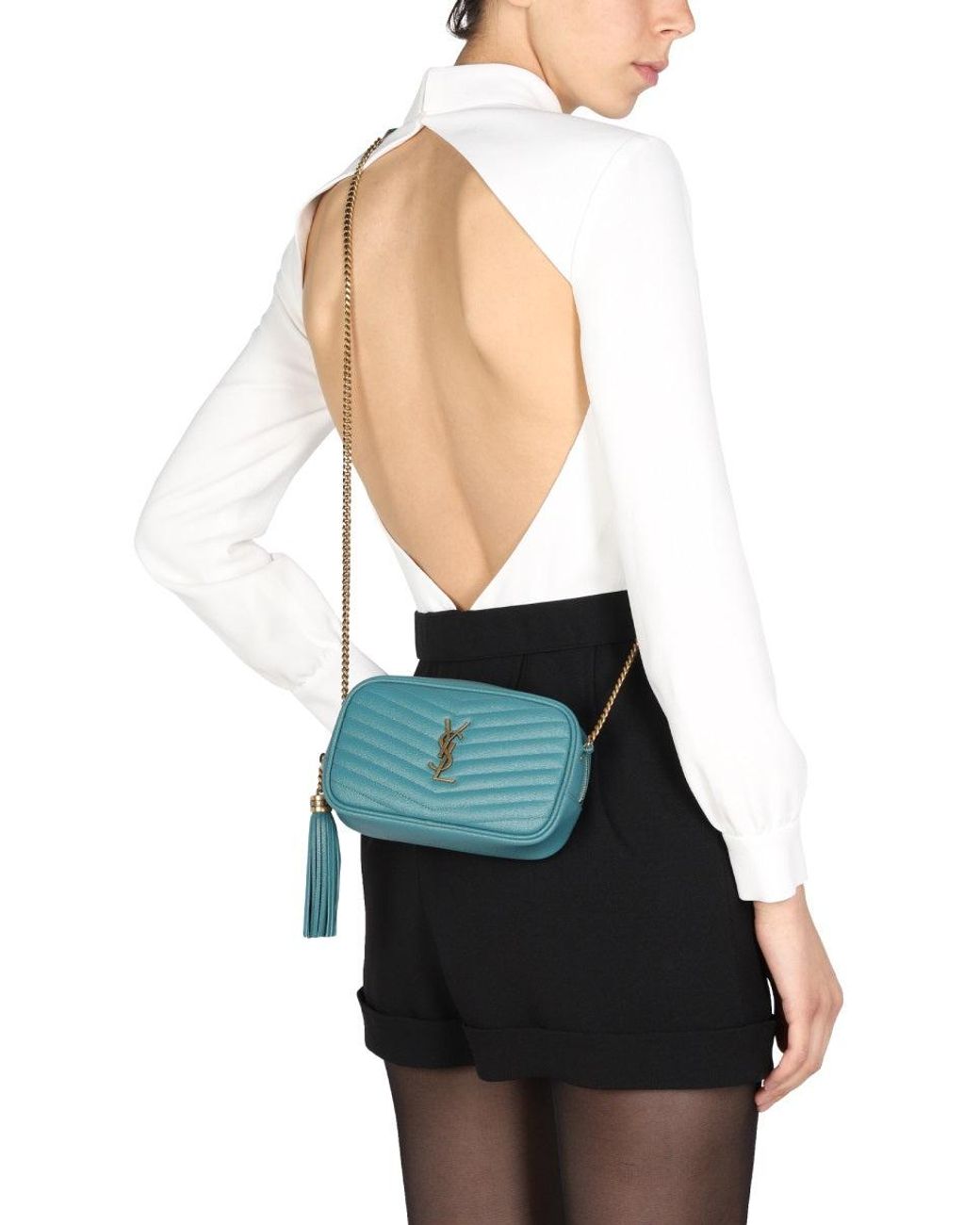 Saint Laurent Black Openback Suit