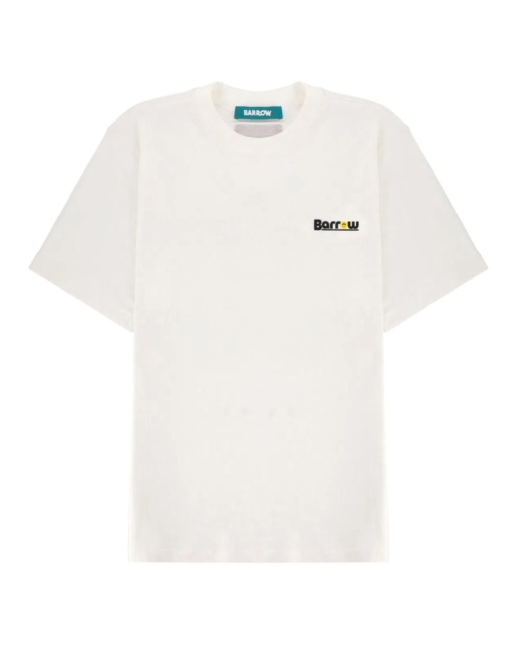 Barrow White T-Shirt Con Logo E Stampa
