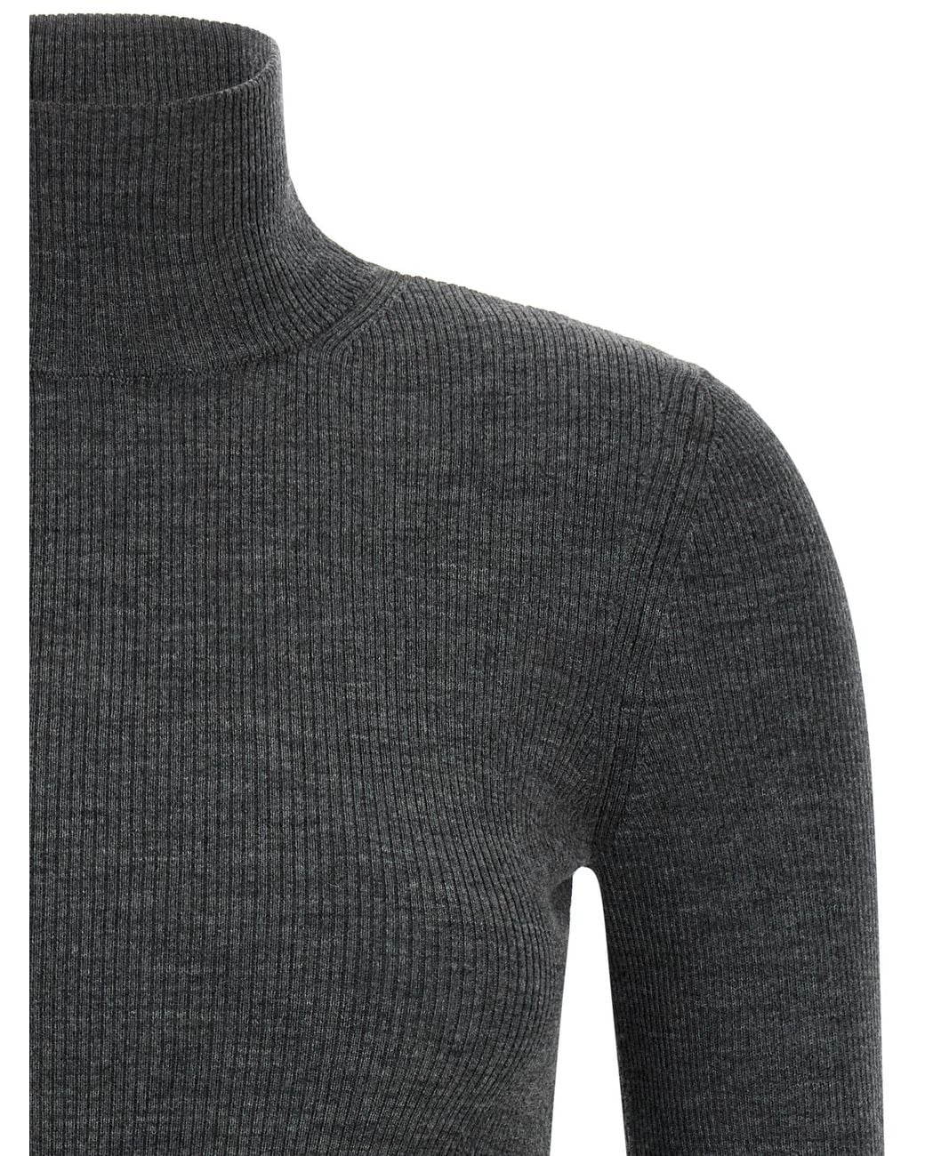 Max Mara Black 'Cavallo' Turtleneck Sweater