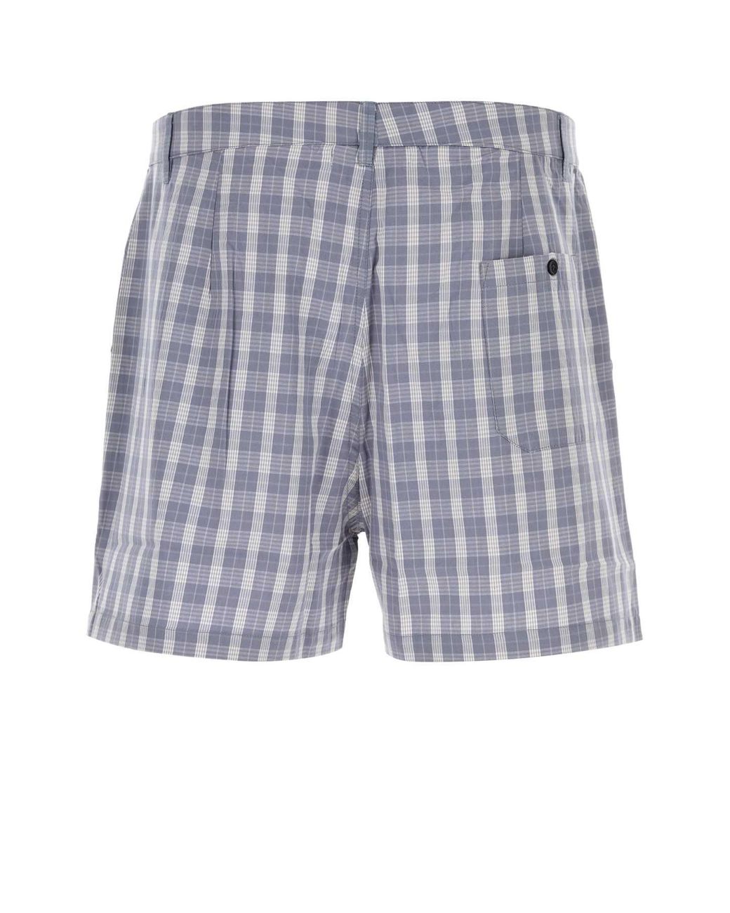 GIMAGUAS Blue Ruben Check Shorts For for men