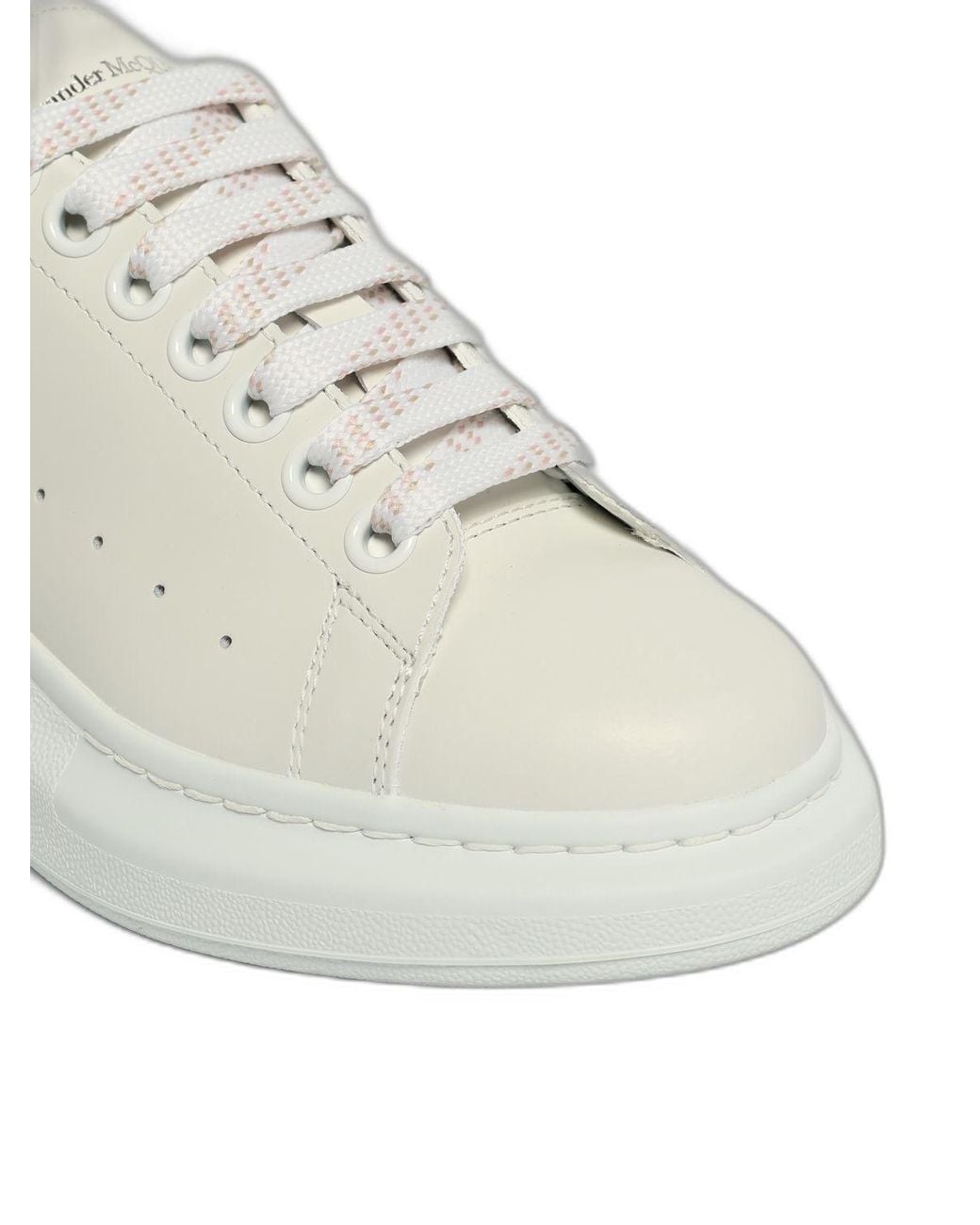 McQueen White Leather Sneakers