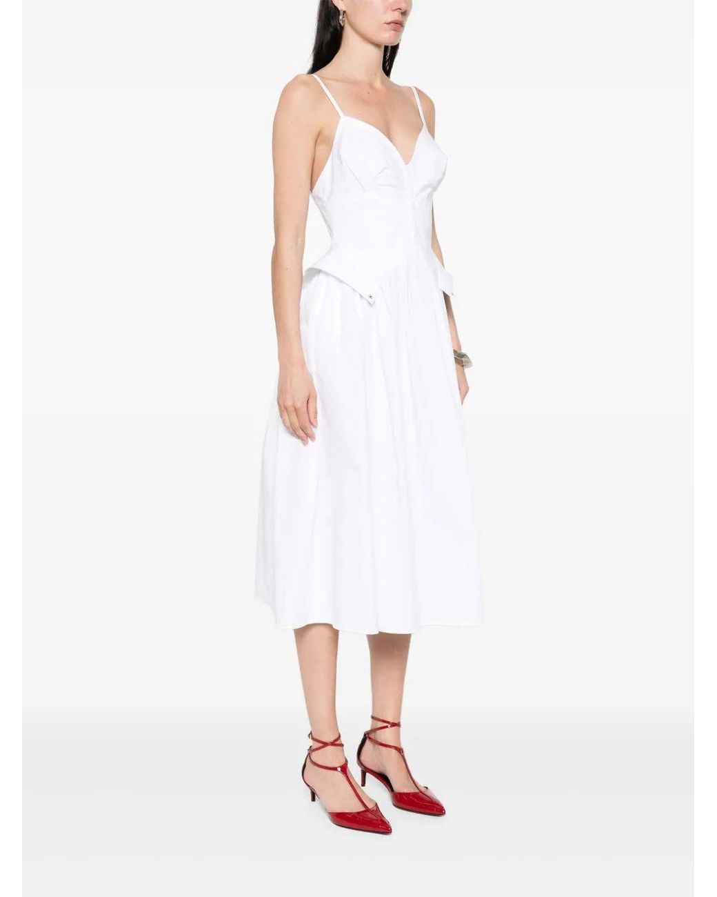 Elisabetta Franchi White Cotton Dress