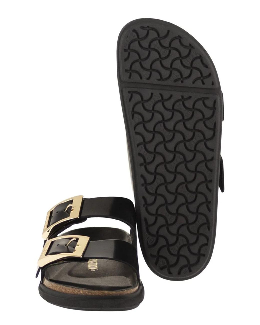 Birkenstock Black Arizona Db Hex – Patent Natural Leather Sandal