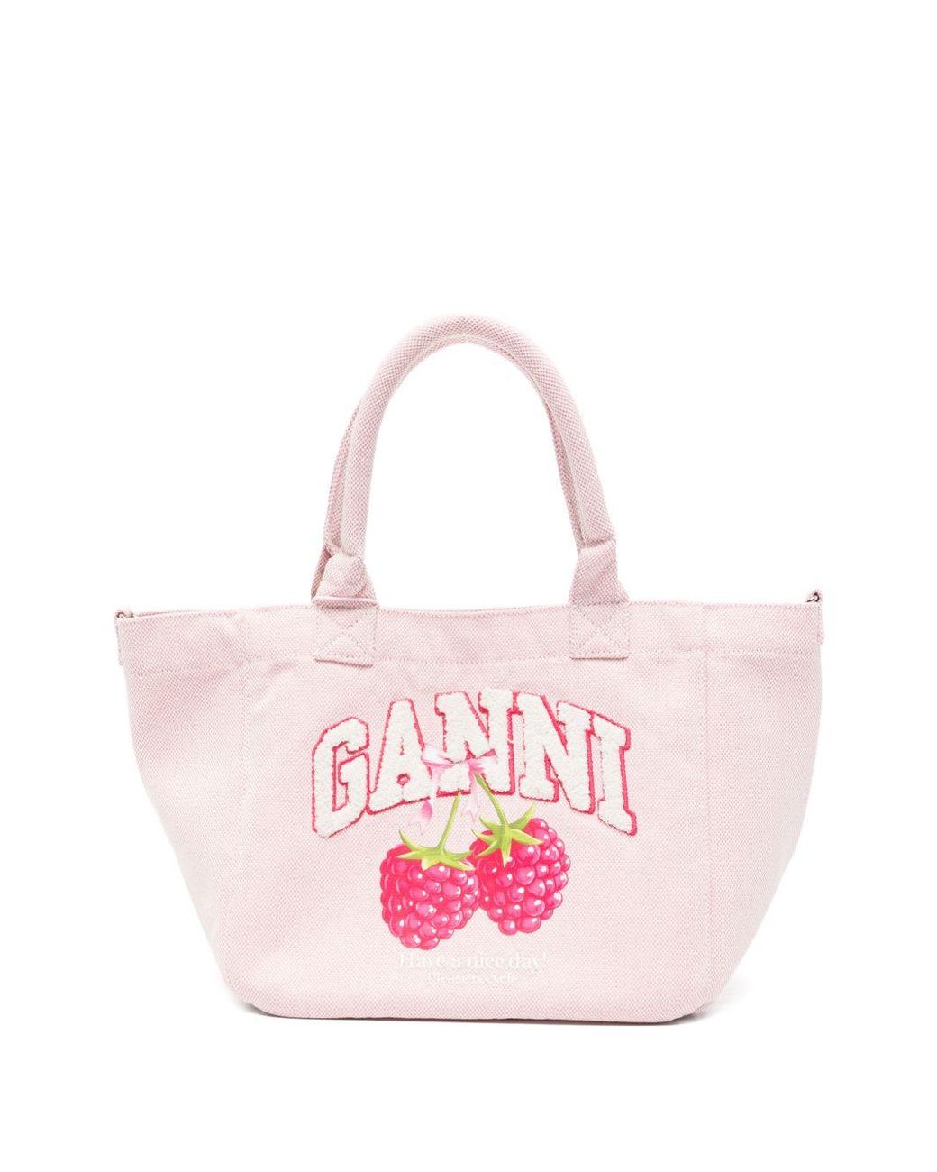 Ganni Pink Small Tote Bag
