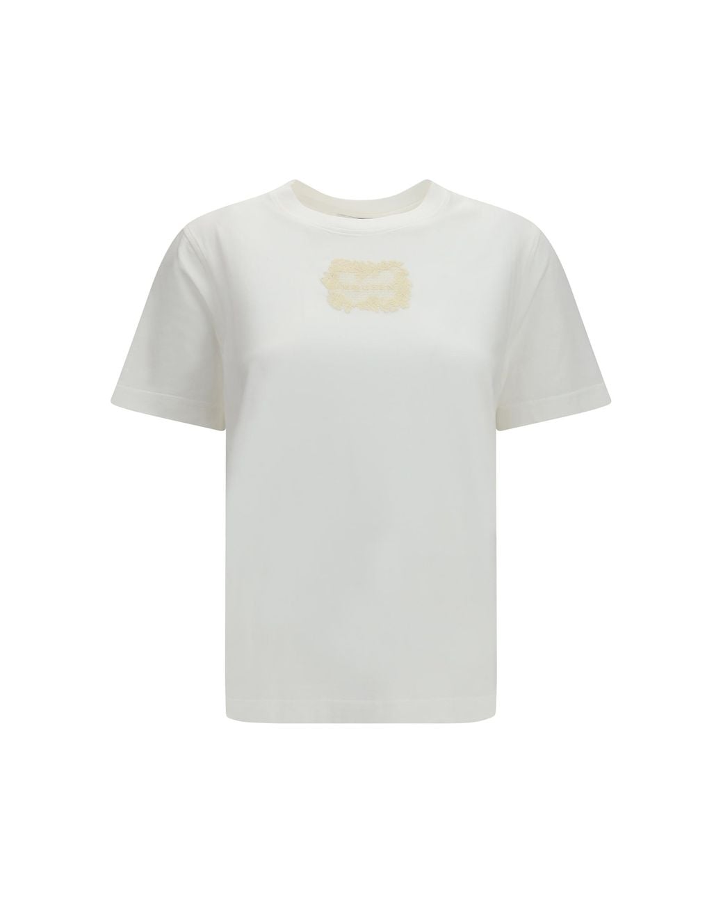 McQueen White Embroidered Logo T-Shirt