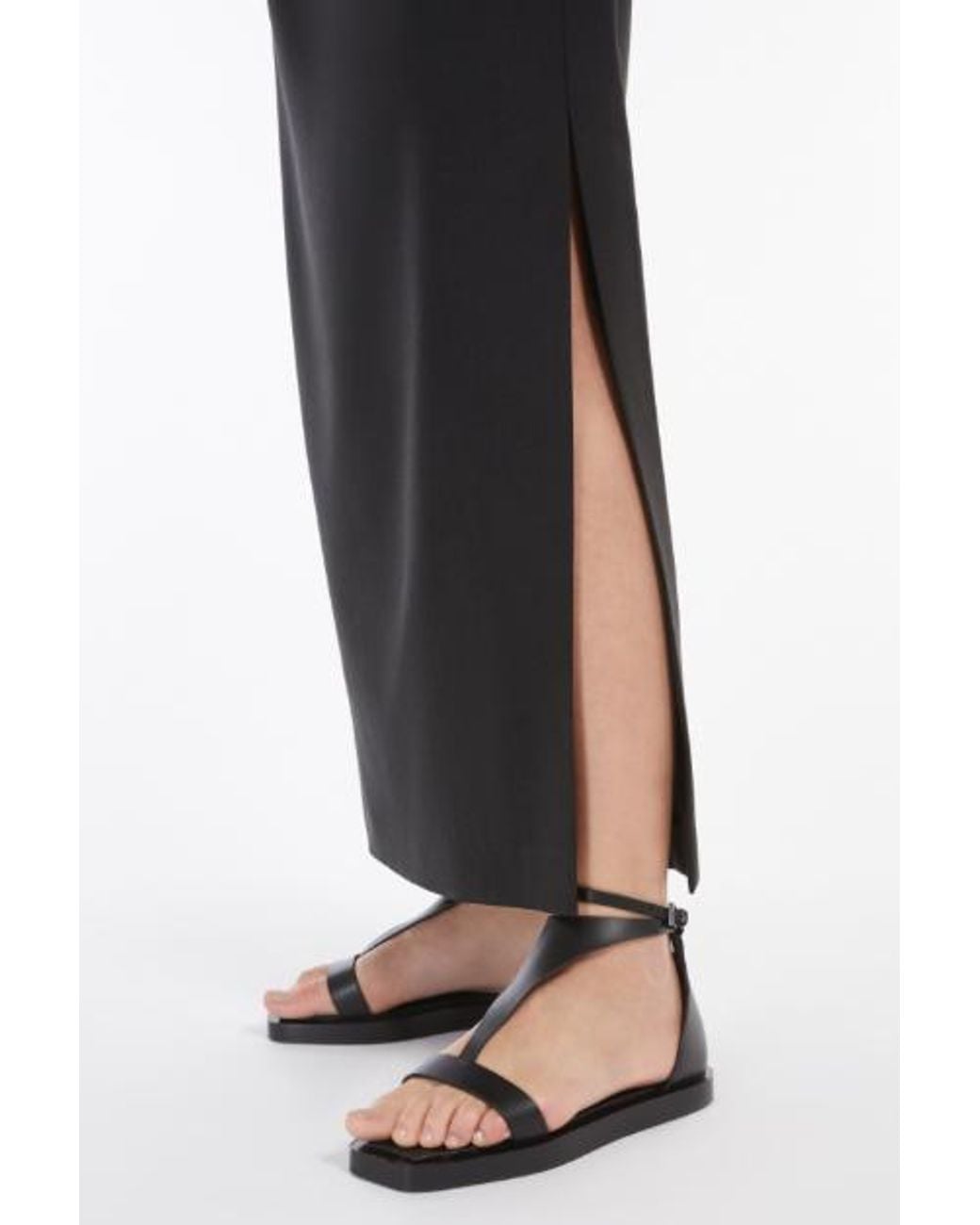 Max Mara Black Sleeveless Gathered Zip