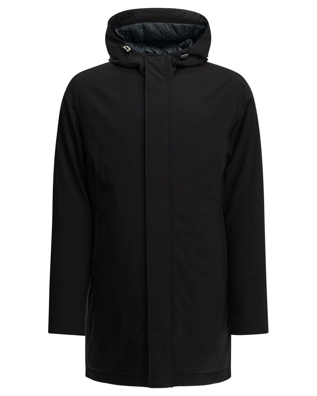 Herno Black Long Down Jacket for men