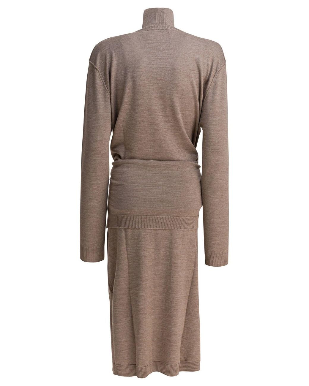 Lemaire Brown "Trompe'Oeil" Dress
