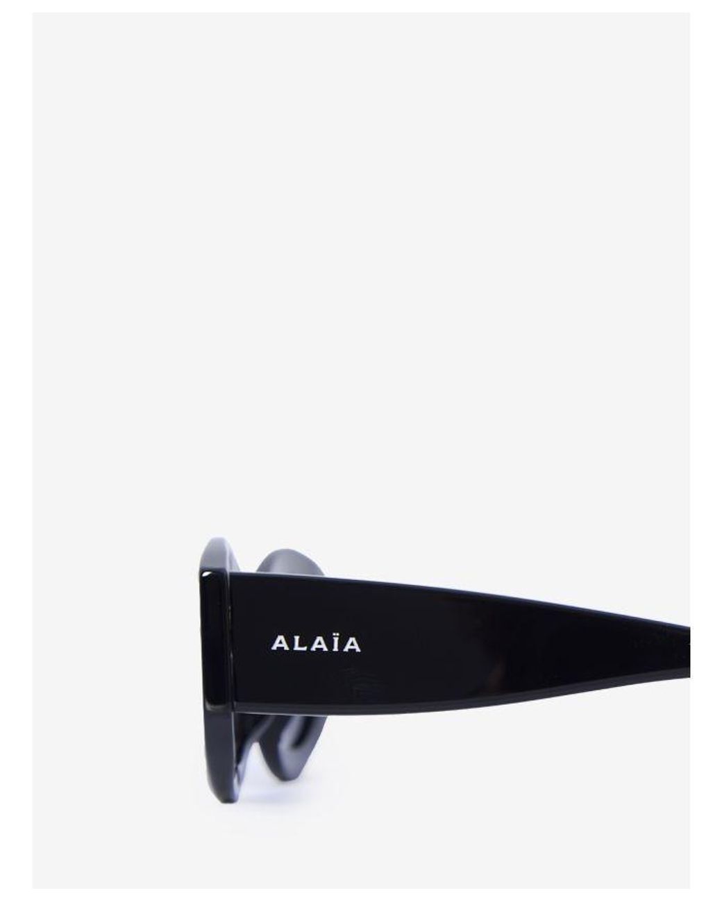 Alaïa White Shiny Solid Sunglasses