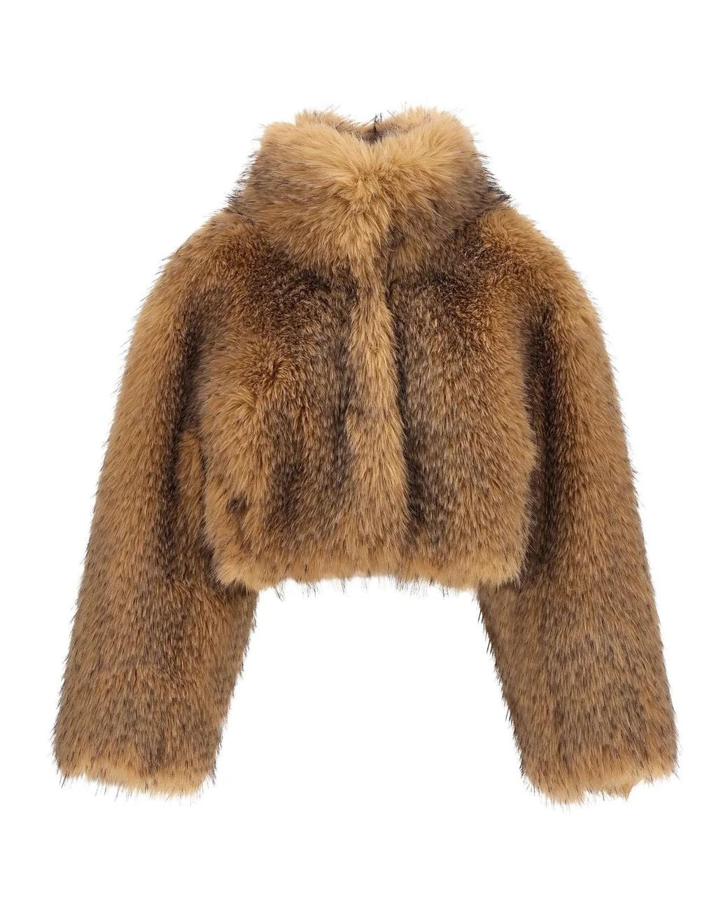 ROTATE BIRGER CHRISTENSEN Brown Rotate Birger Christensen Cropped Fur