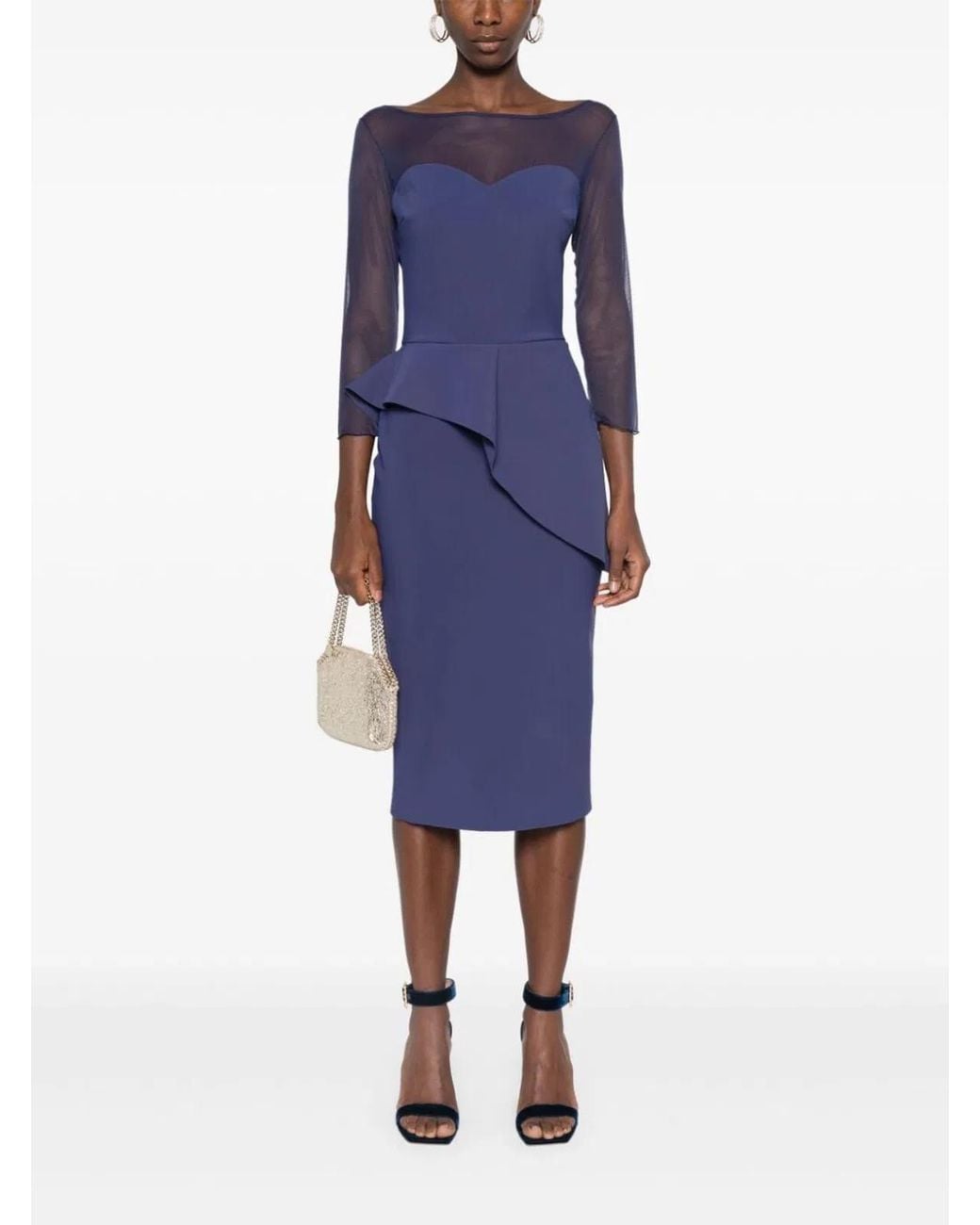 Chiara Boni Blue Skip Illusion Bis Dress