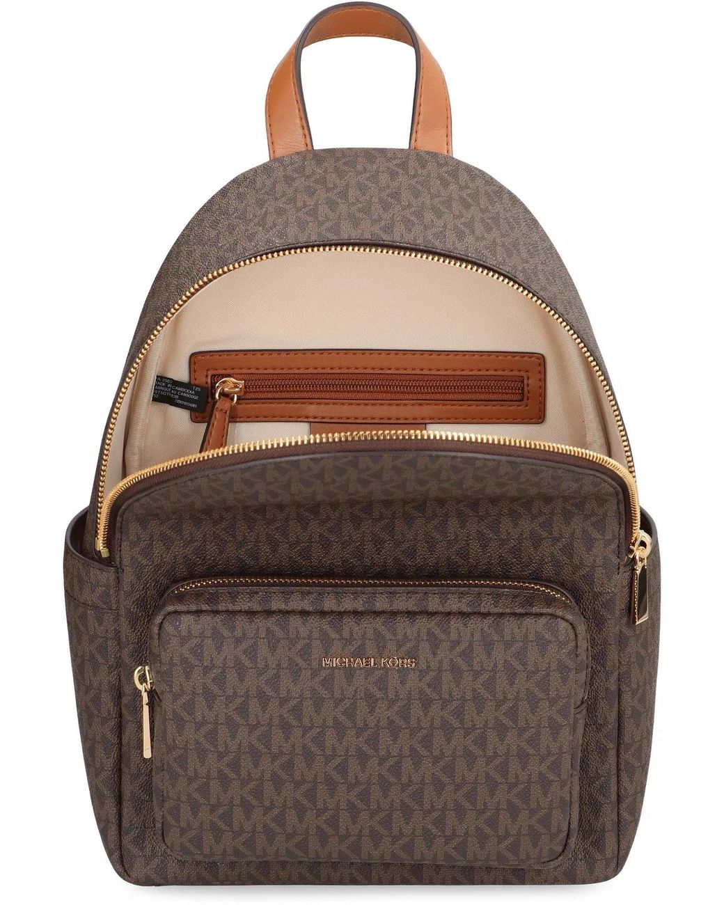 MICHAEL Michael Kors Gray Medium Tanner Backpack With Logo Print