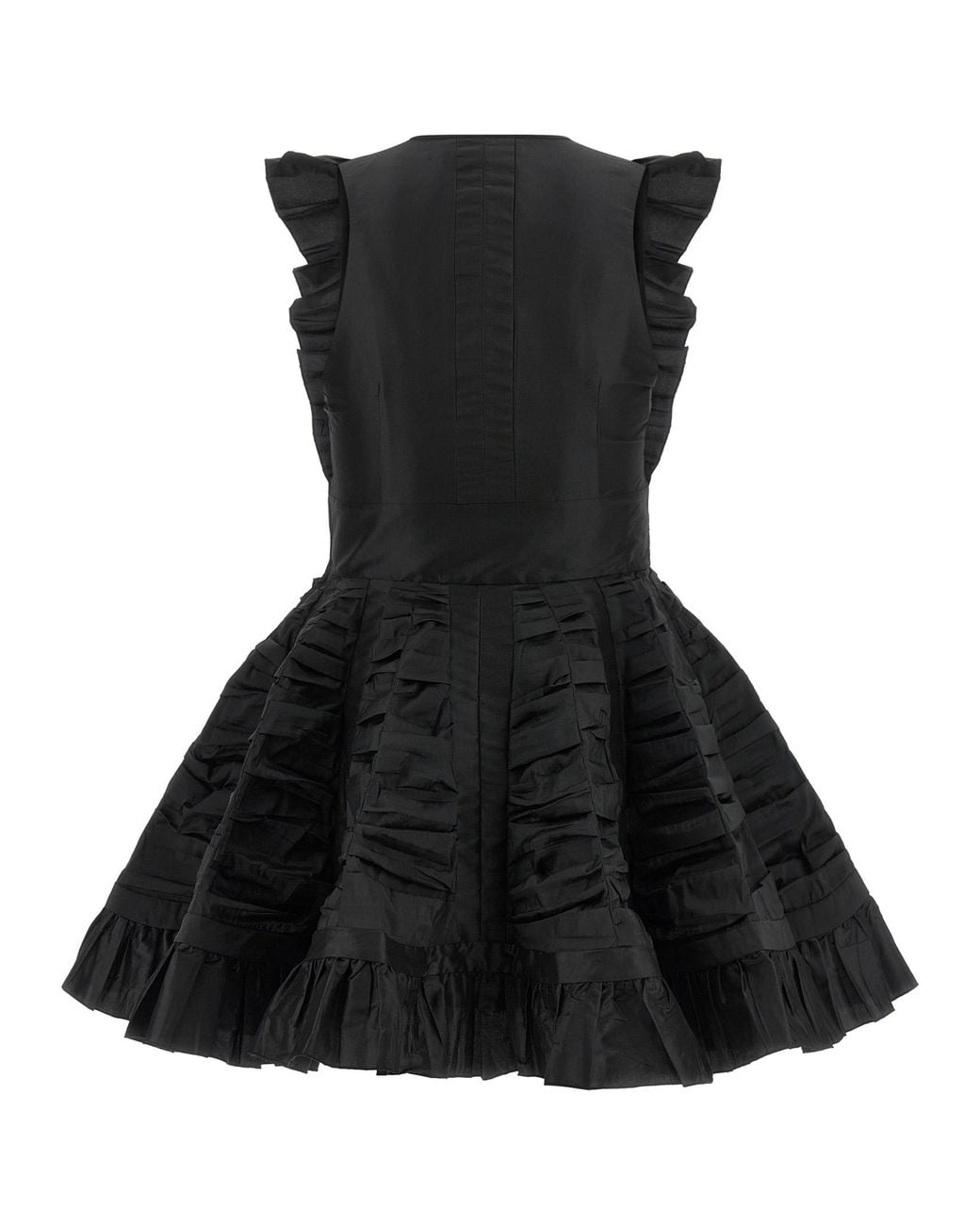Giovanni bedin Black Ruffle Dress
