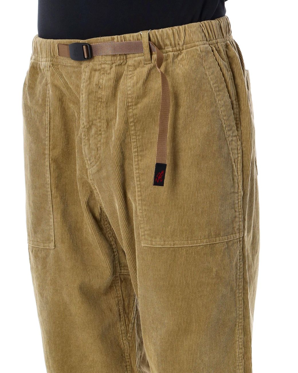 Gramicci Green Corduroy Loose Tapered Pants for men