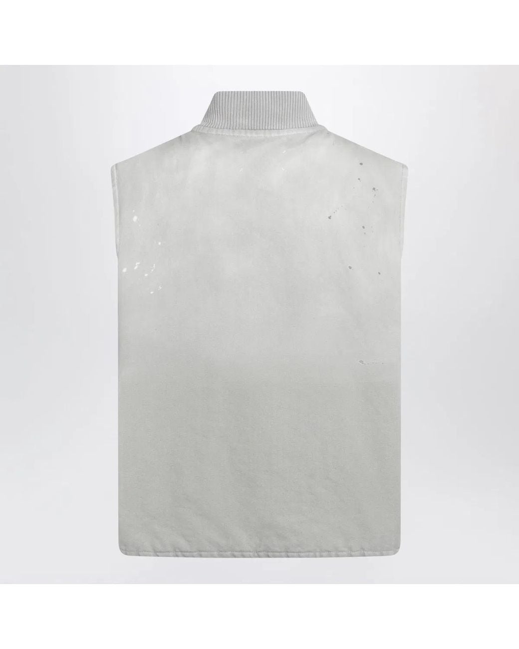 Maison Margiela Gray Vintage Pearl Vest With Painteffect Details for men
