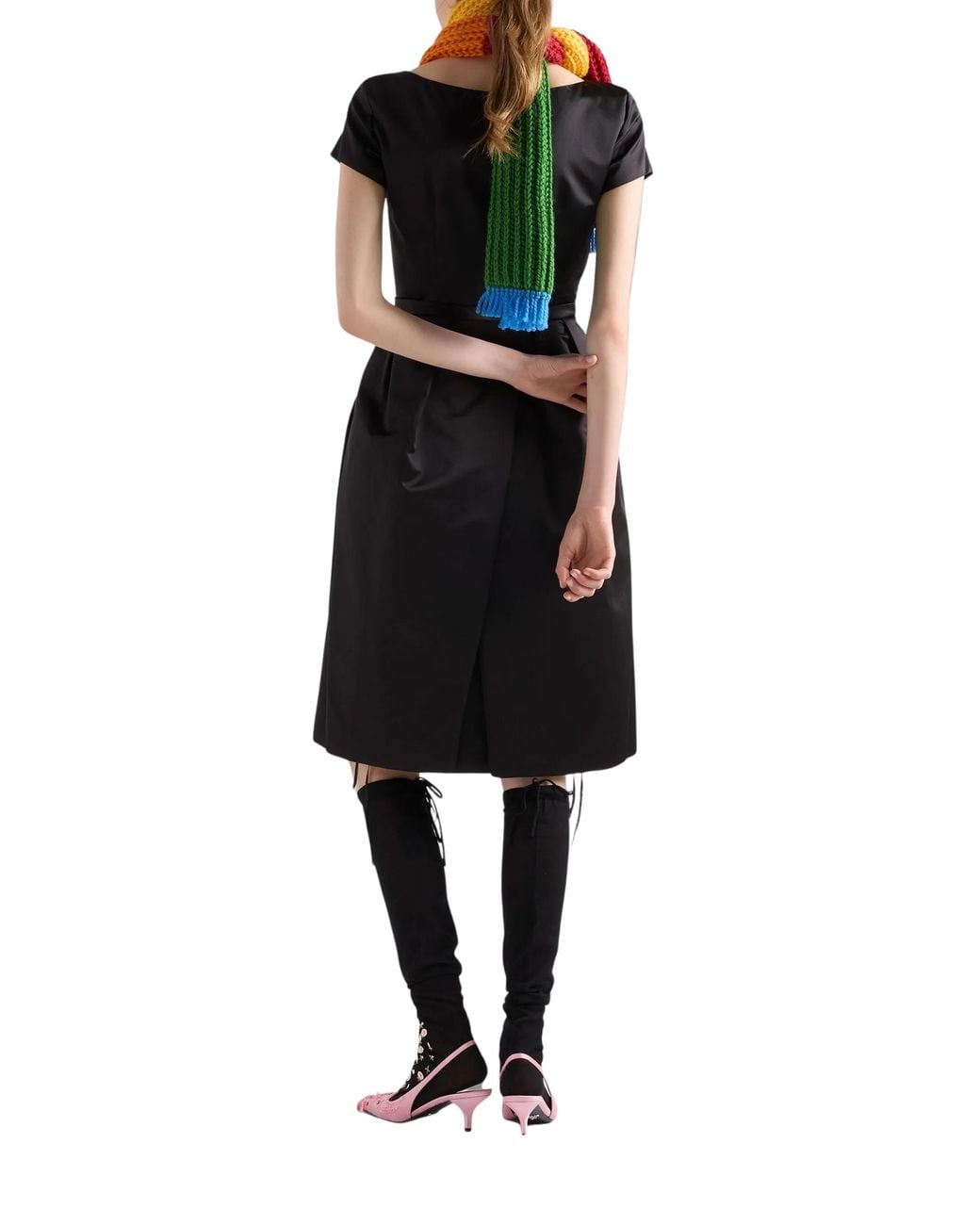 Prada Black Duchesse Silk Dress