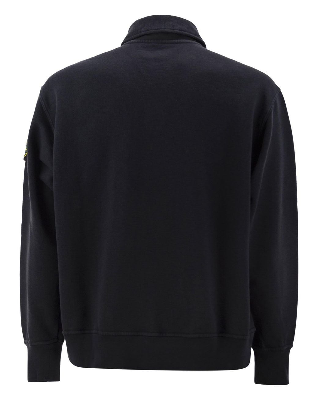 Stone Island Blue Cotton Sweatshirt With Polo Collar for men