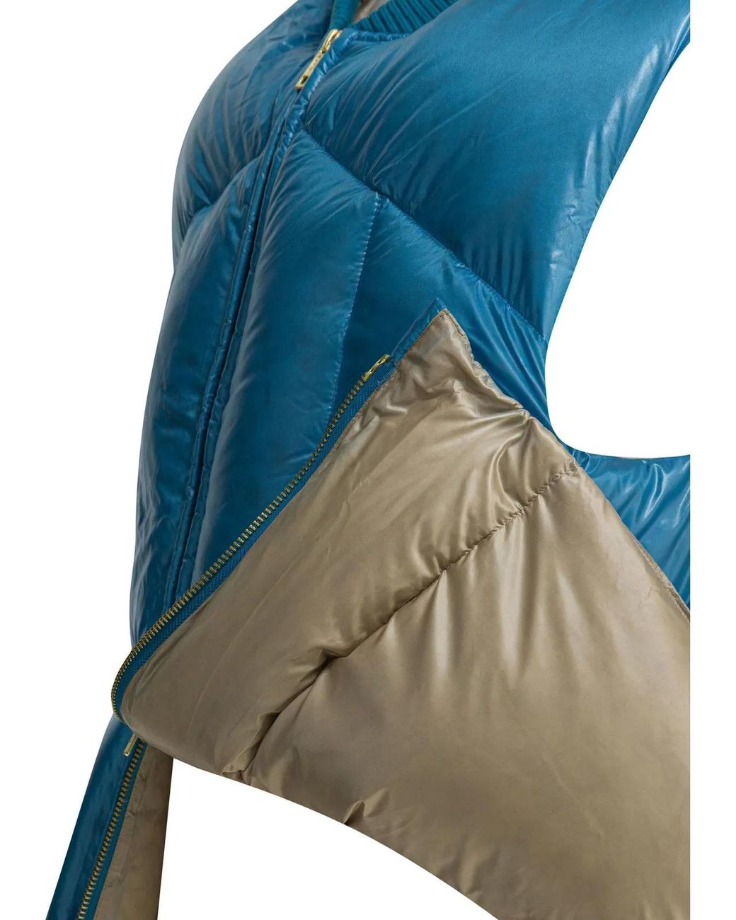 Beams Plus Blue Nylon Down Jacket for men