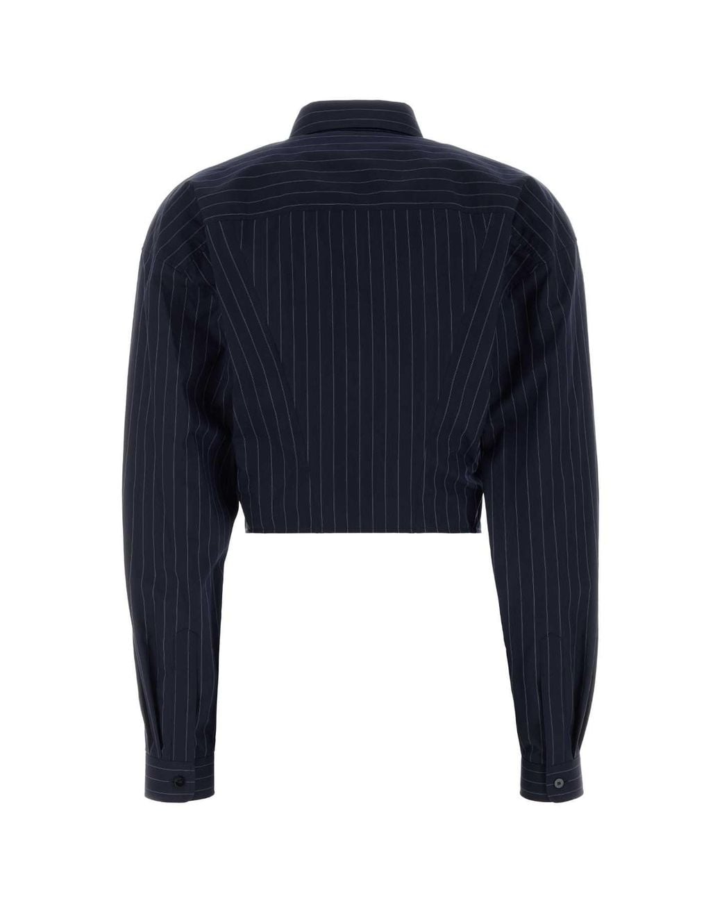 Gucci Blue Embroidered Poplin Shirt