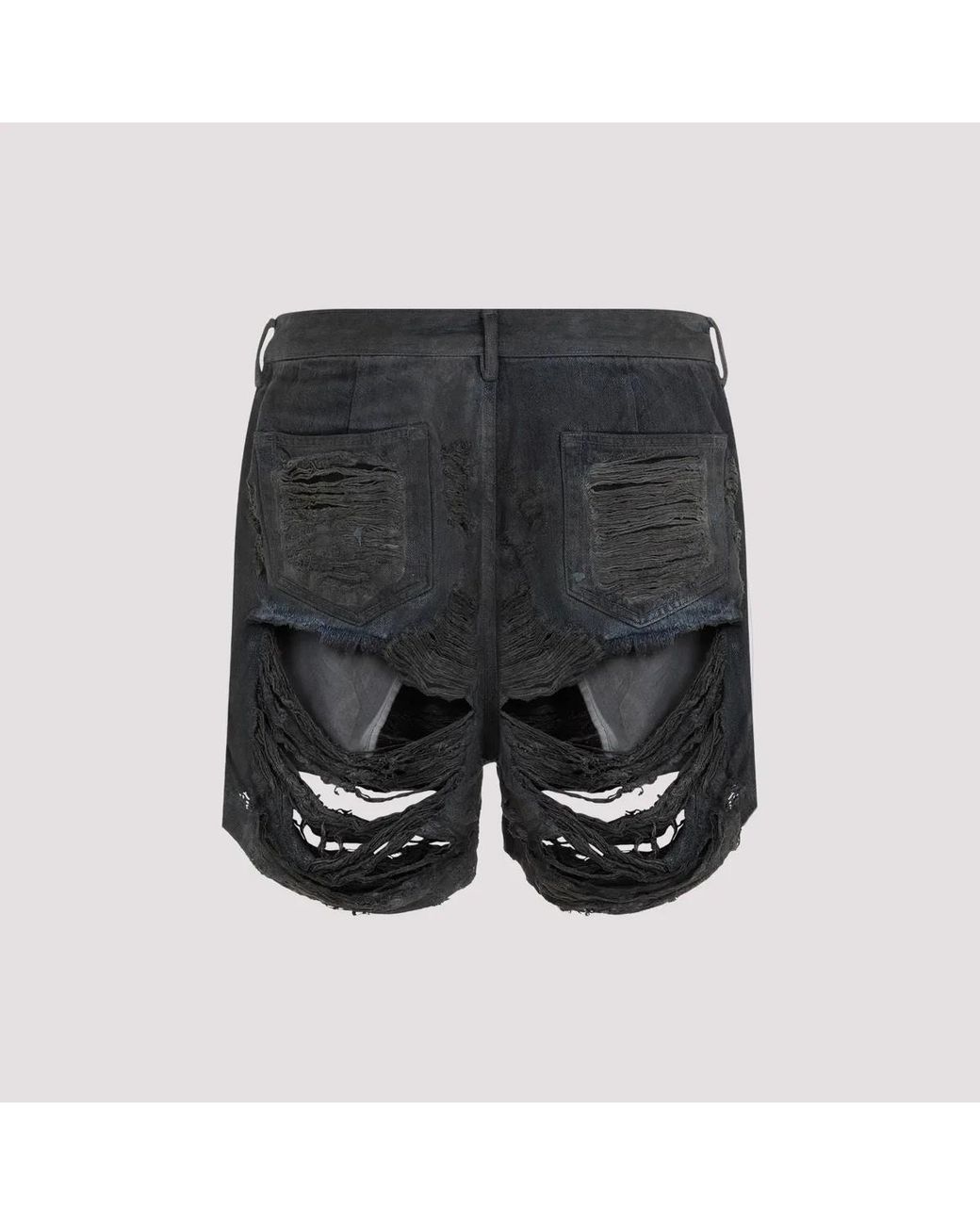 Rick Owens Black Cotton Bermuda Shorts for men