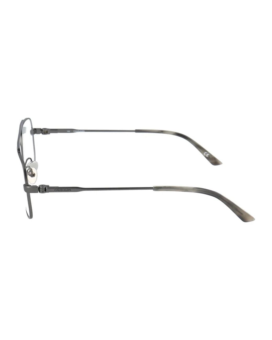 Calvin Klein Black Gunmetal Metal Optical Glasses