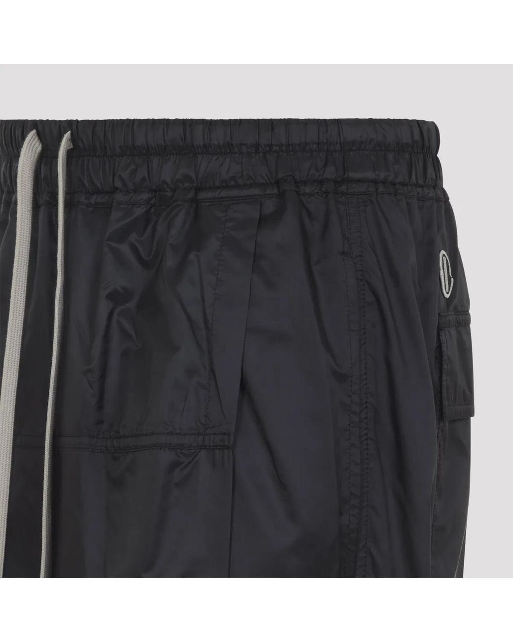 Moncler Black Drawstring Kilt Shorts for men