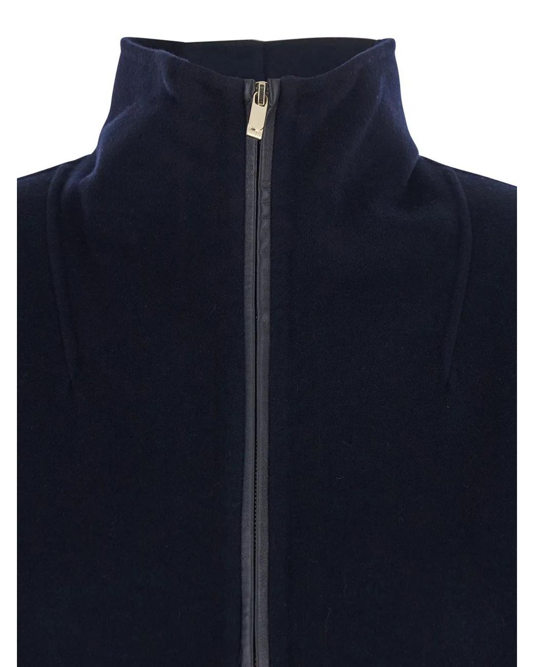Max Mara Blue Virgin Wool Oversized Coat