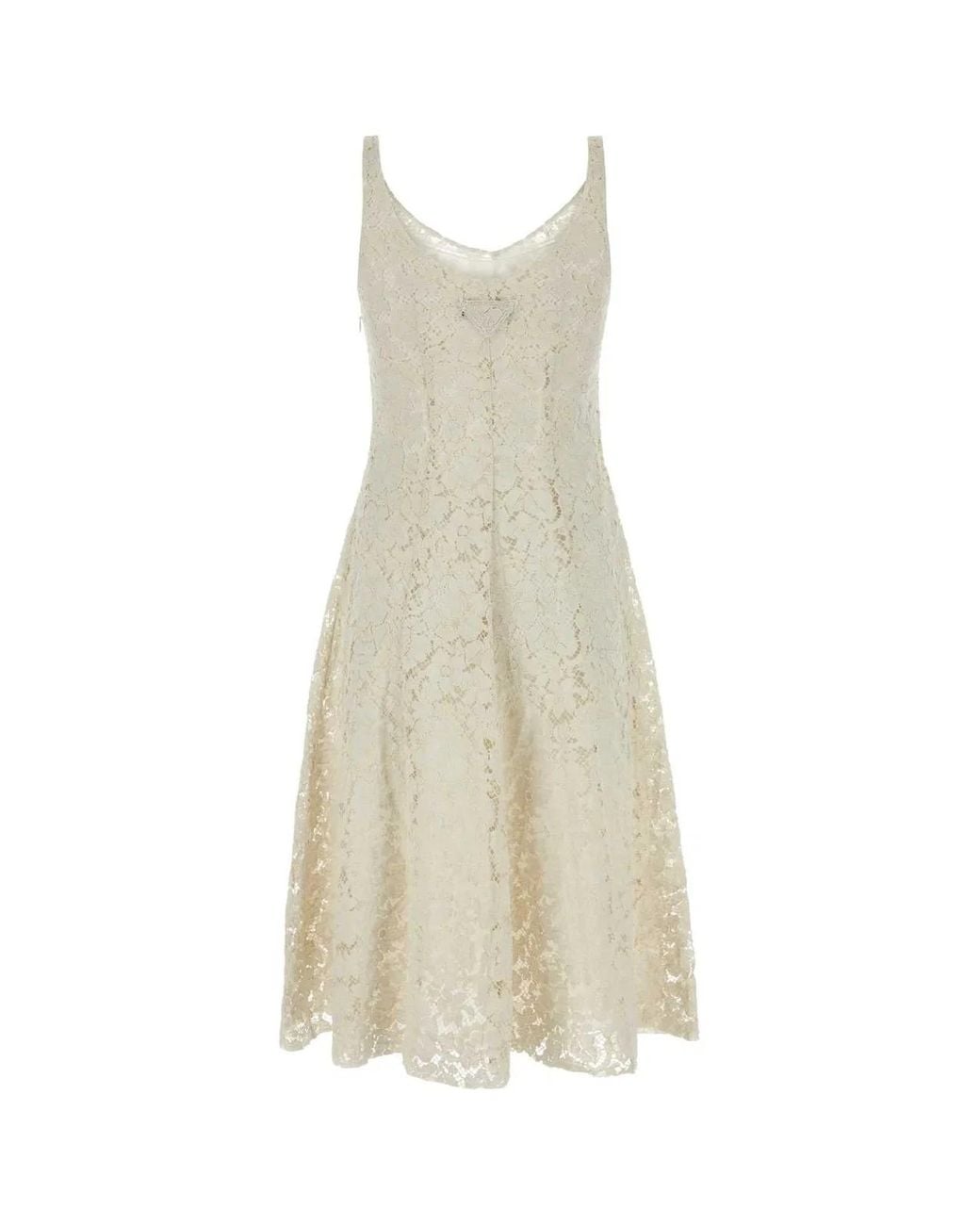 Prada Natural Ivory Lace Dress