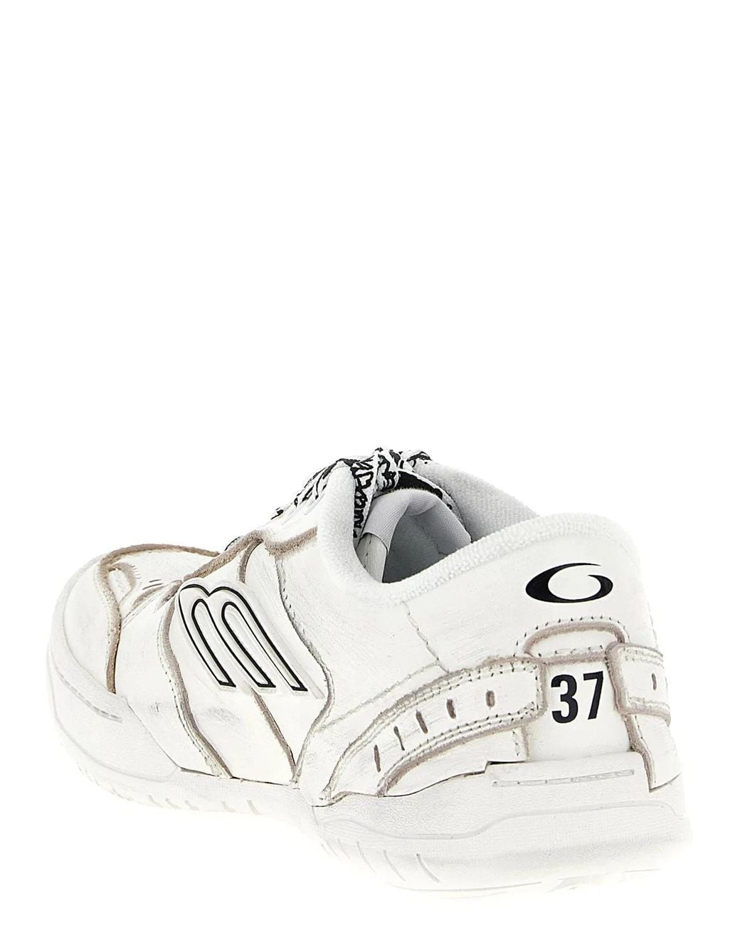 Balenciaga White 'Hamptons Worn-Out Medio' Sneakers