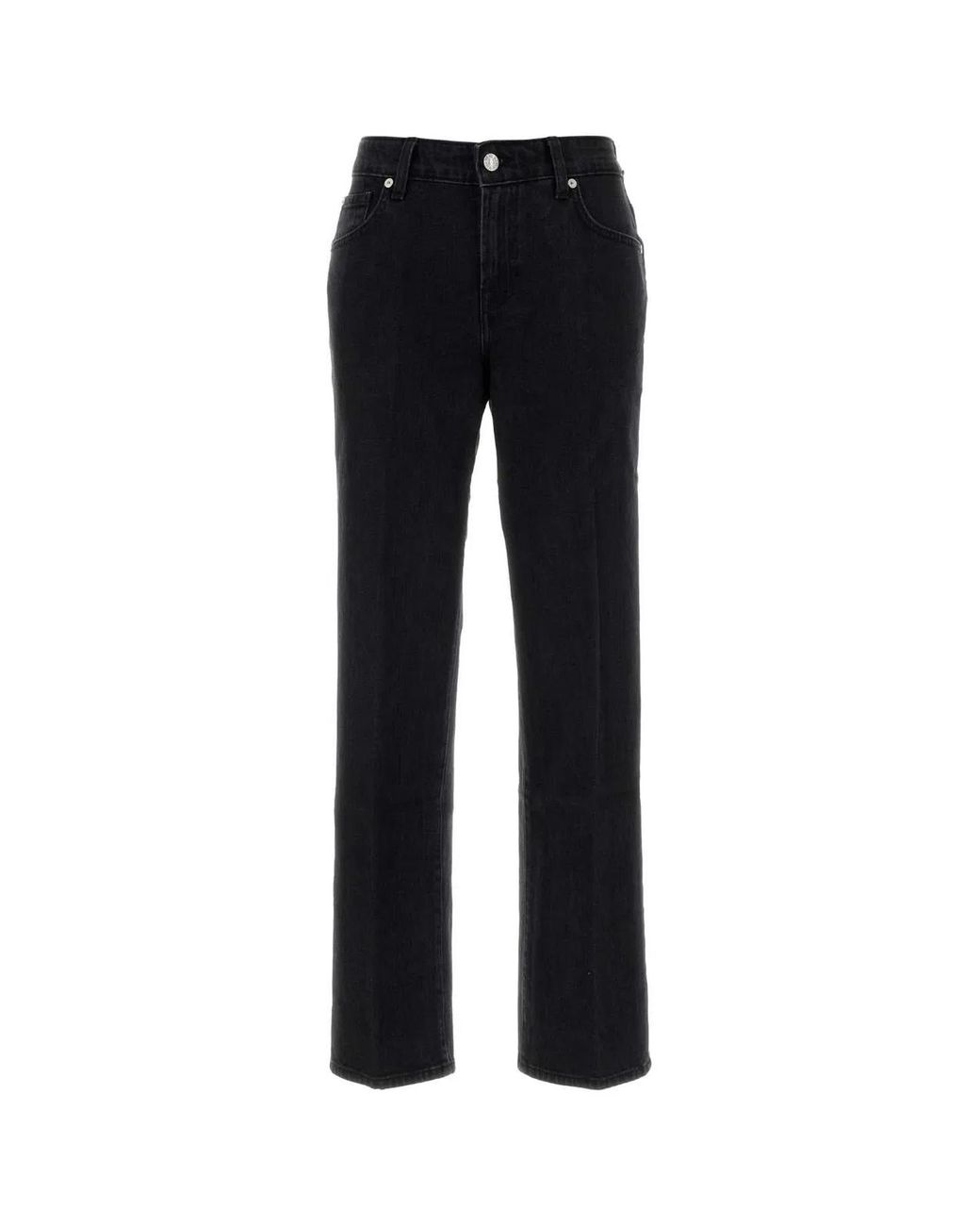 7 For All Mankind Black Slate Stretch Denim Jeans