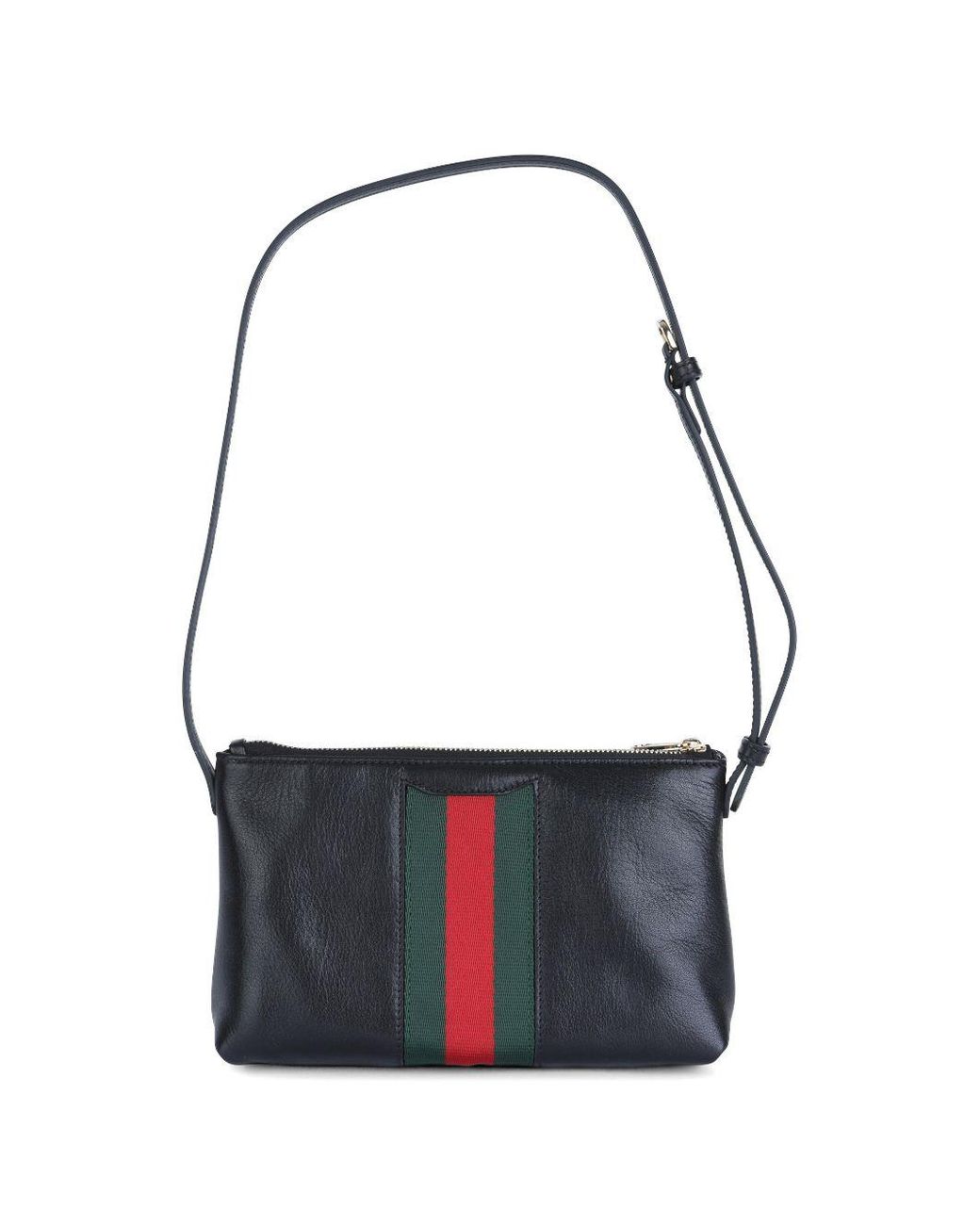 Gucci Blue Horsebit Striped Crossbody Bag