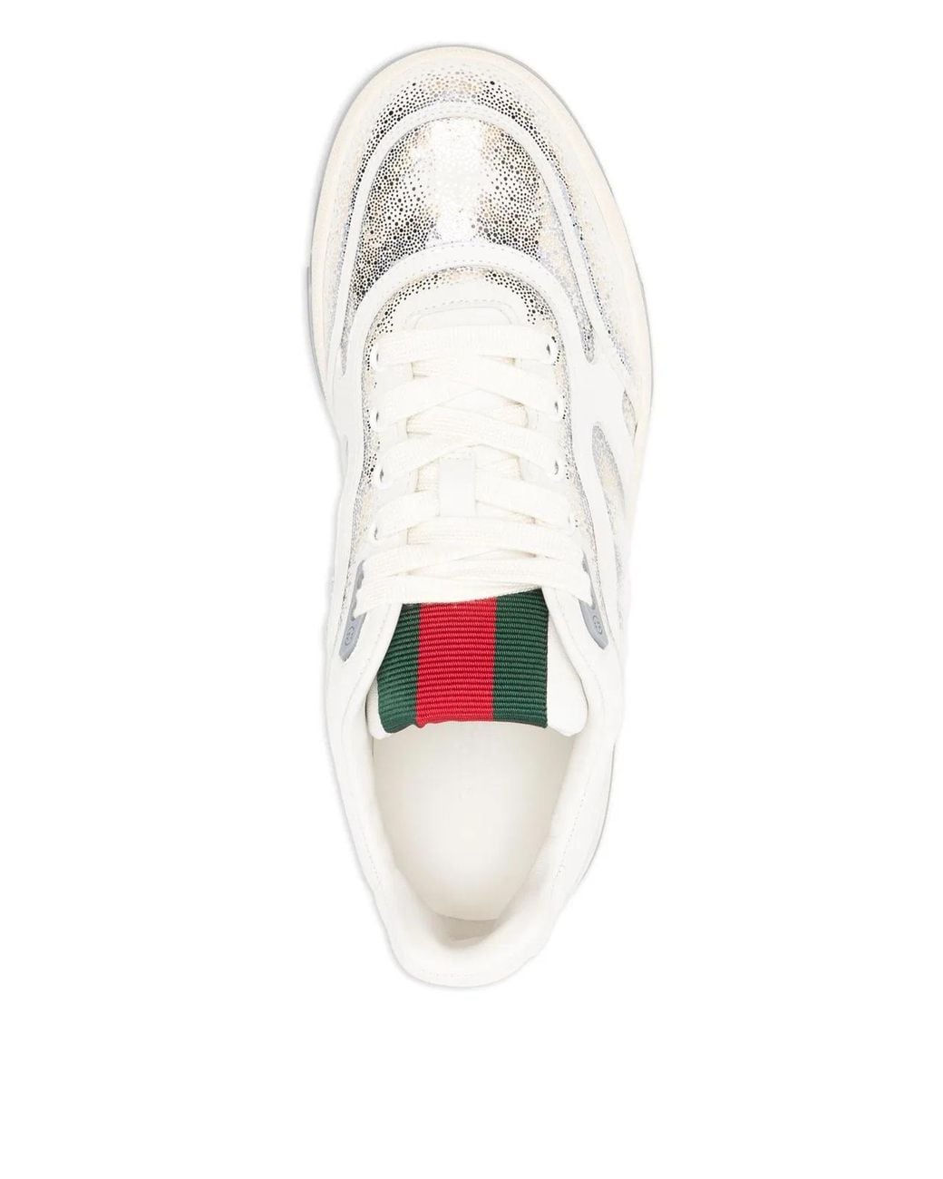 Gucci White Re-Web Glitter/ Gradient Sneakers