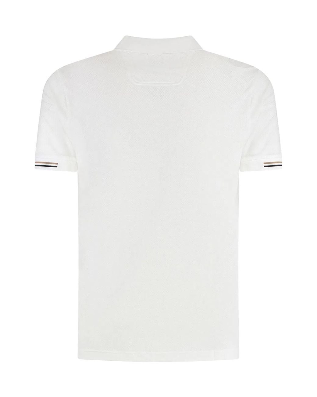 Boss White Technical Fabric Polo Shirt for men