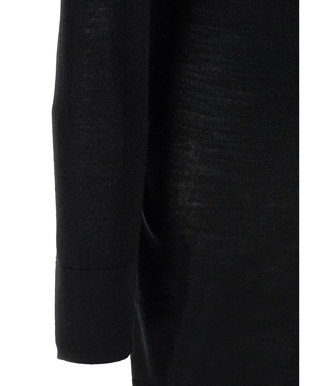 Totême  Black 'Double-Sleeve' Turtleneck Sweater